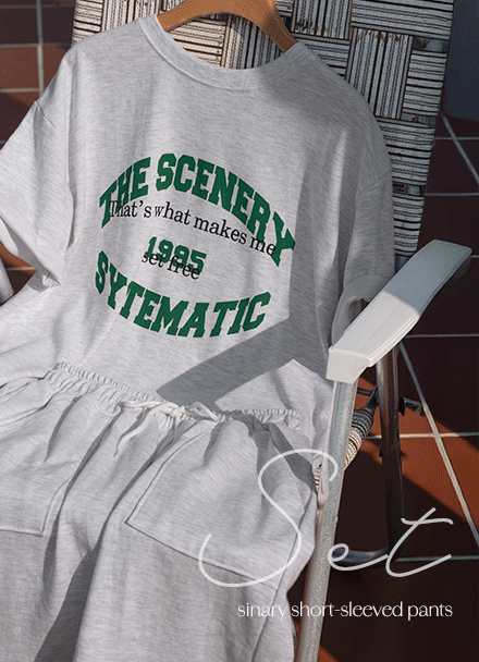 Sinnery Short-sleeve Pants Set Korea