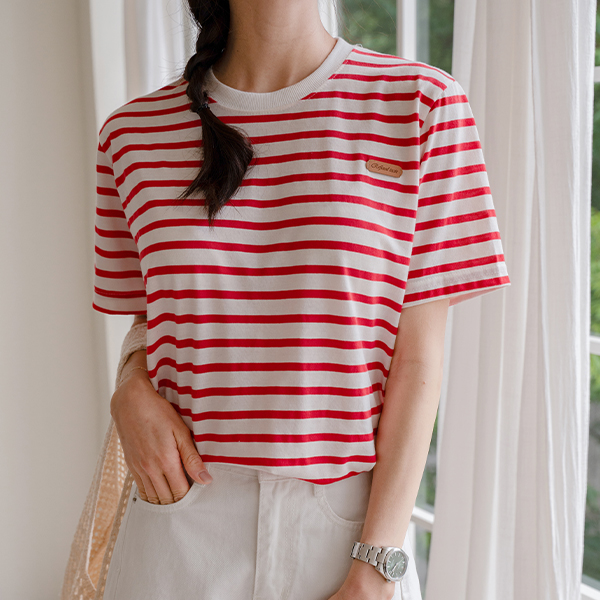 Steel Patch Stripe T-shirt