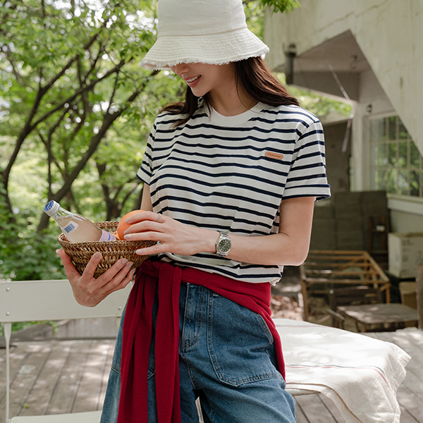 Steel Patch Stripe T-shirt