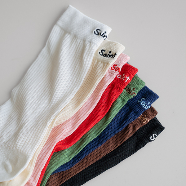 See-through Saint Lettering Socks