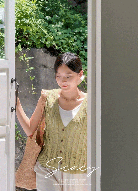 Skasi Knitwear Vest Korea