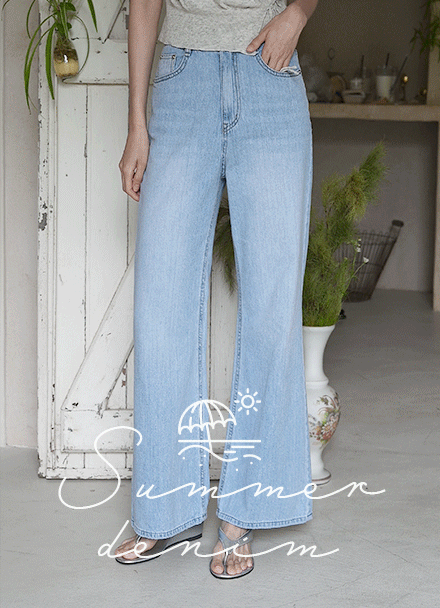 Back Button Boot Cut Banding Denim Korea