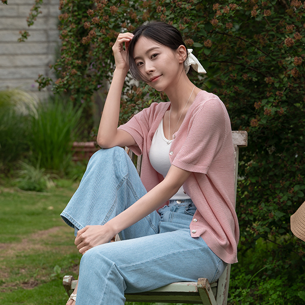Anne Short-sleeve Knitwear Cardigan