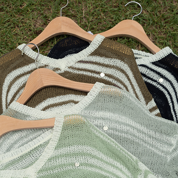 [Special Sale] Pendant Stripe Boucle Knitwear