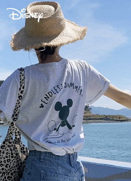 [Special Sale] Summer 미키 나염 Short-sleeve T-shirt Korea
