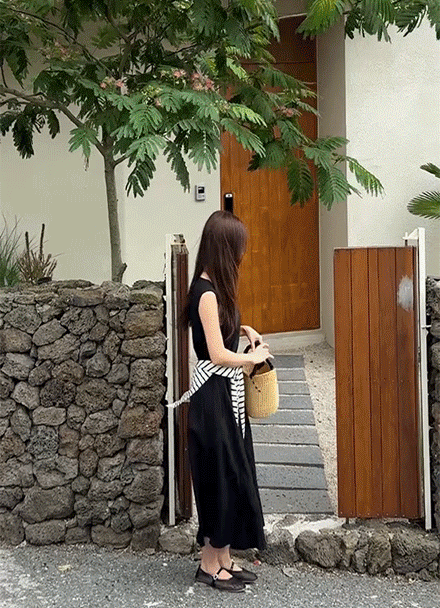 Flare String Sleeveless Shirts Dress Korea