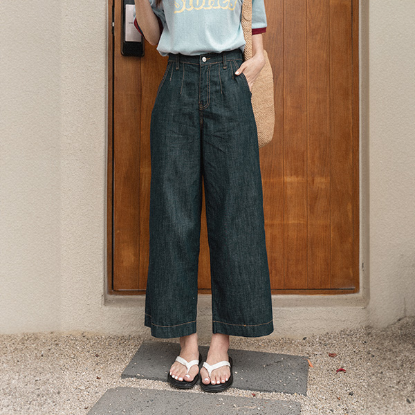 Perfect Pants 115ver (raw denim 8 quarter length semi-wide) (Non fade)