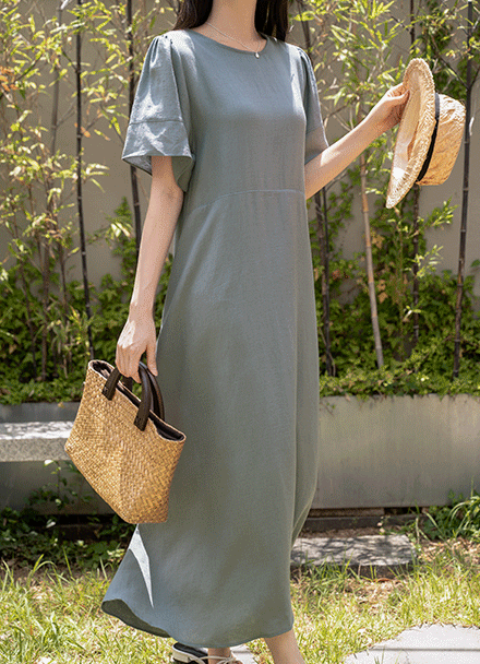 Coy Round Sleeve Dress Korea