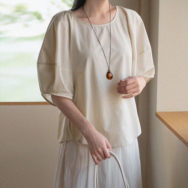 레미 Balloon 절개 Blouse