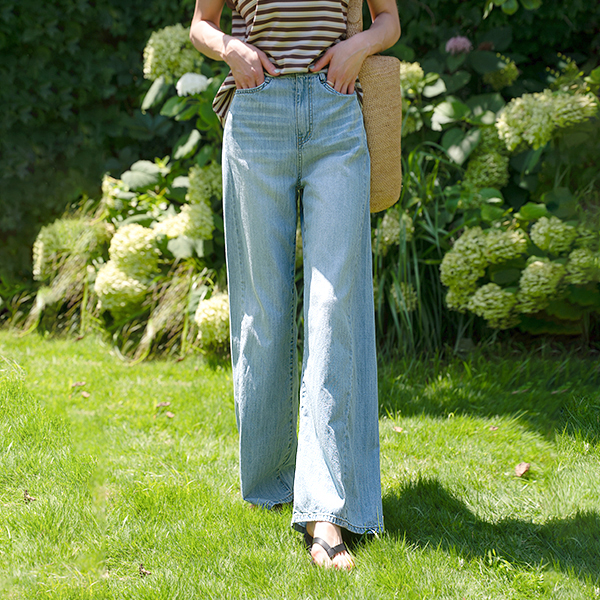 Cat Banding Incision Denim Pants