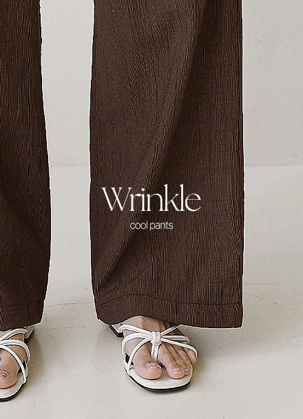 Wrinkle 와이드 쿨 Banding Pants Korea