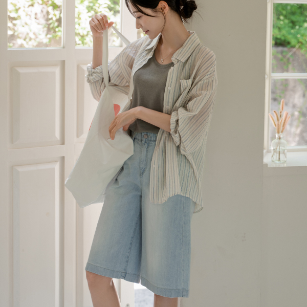 로지 Stripe 포켓 Shirt