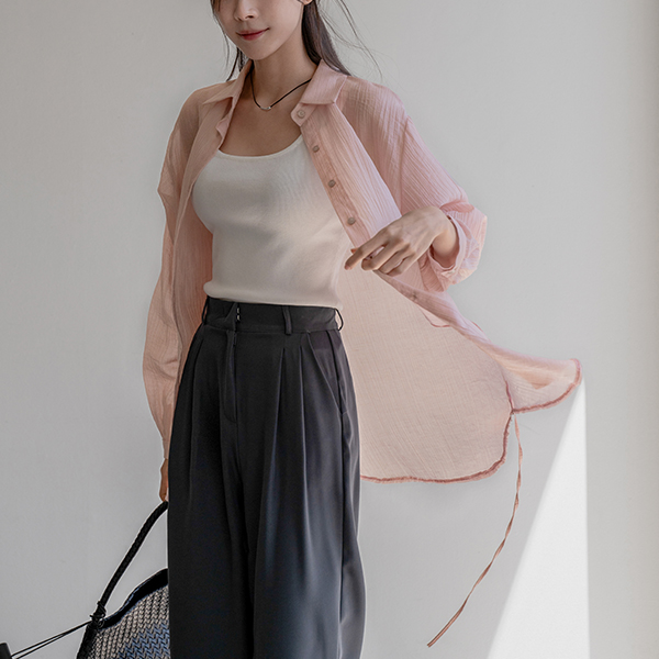 Bag Ribbon Sheer Shirt