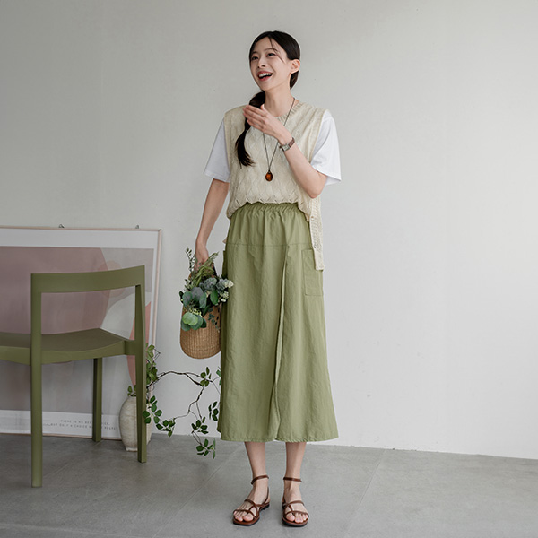 Side Button Scotch Knitwear Vest