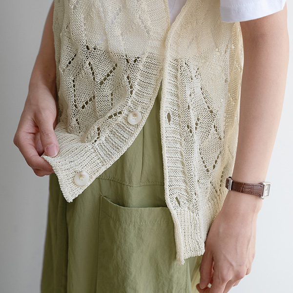 Side Button Scotch Knitwear Vest