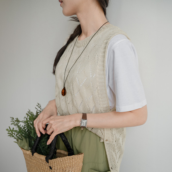 Side Button Scotch Knitwear Vest
