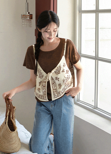 Bandana Layered Knitwear Korea