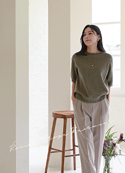 롤링 홀가 새들 Short-sleeve Knitwear Korea
