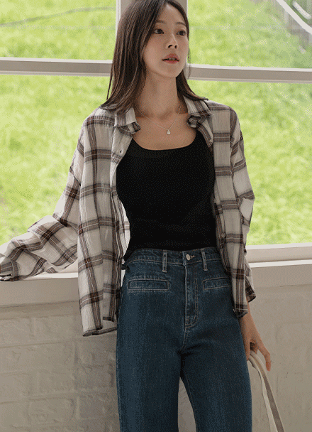 멜로 무드 Check Shirt Korea