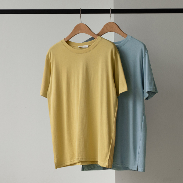 [valyou] Basic slit modal T-shirt (Short-sleeve)