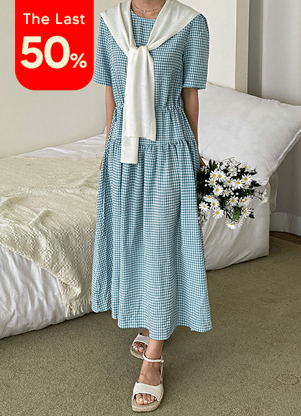 [valyou] Check String Long Dress Korea