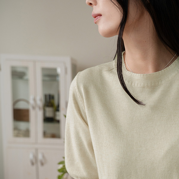 모던 Round Short-sleeve Knitwear