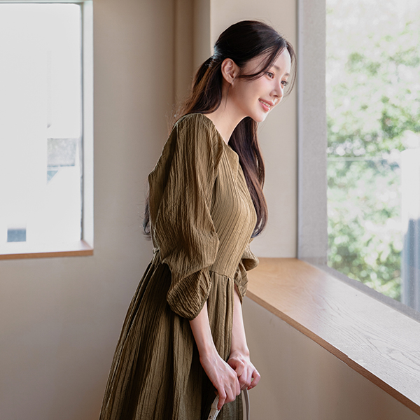 사라 Wrinkle 허리끈 Dress