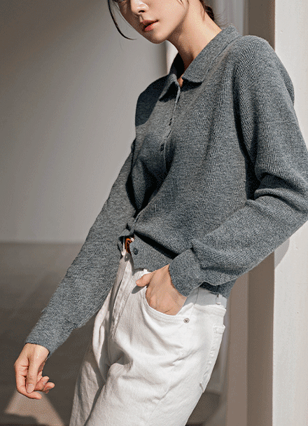 Cashmere Open Collar Cardigan Knitwear Korea