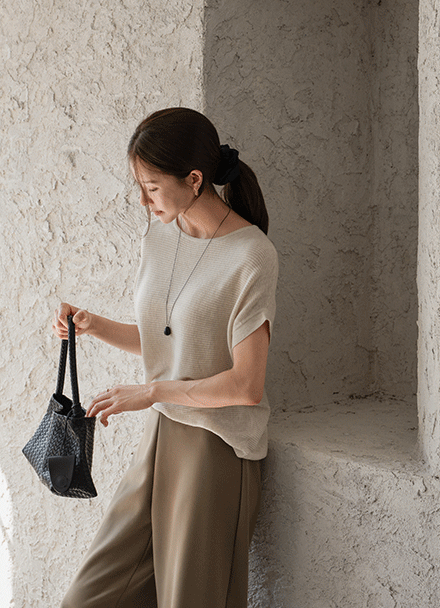 로우 가오리 Short-sleeve Knitwear Korea