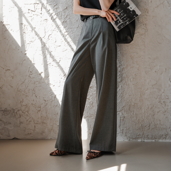 Modern Stripe Wide Slacks