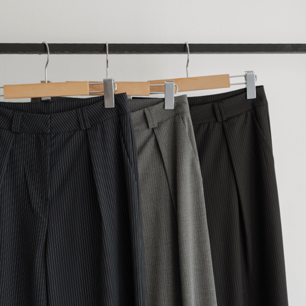 Modern Stripe Wide Slacks