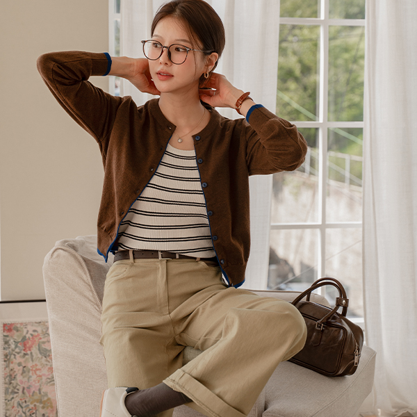 Loenne Color Matching Cardigan
