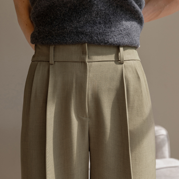 Perfect Pants 88ver (autumn two-pin tuck side band)
