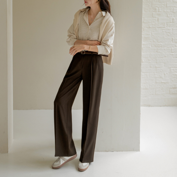 Perfect Pants 88ver (autumn two-pin tuck side band)