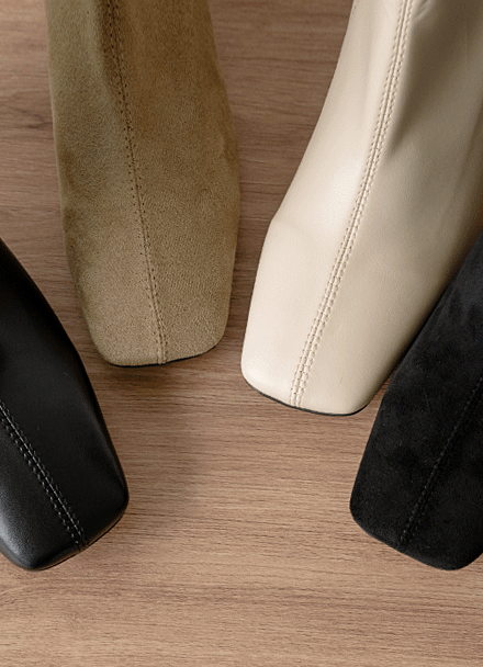 Two-type Basic Spandex Ankle Boots Korea