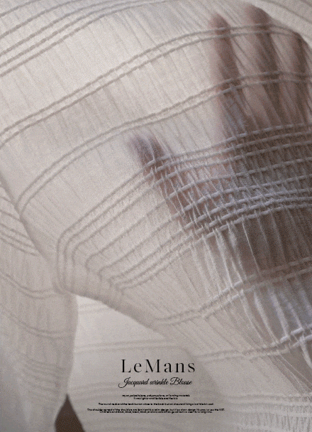 Le Mans Jagard Wrinkles Blouse Korea