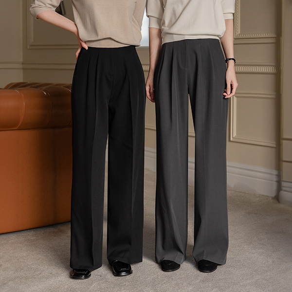 [Special Sale] Soft 투핀턱 와이드 Slacks