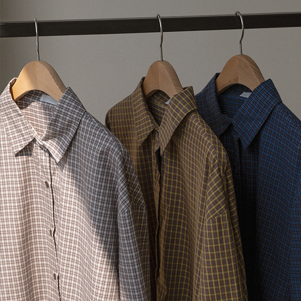 Fall Loose Fine-checked Shirt