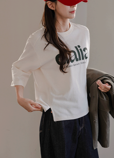 Dalli 3/4 sleeve Cotton T-shirt Korea