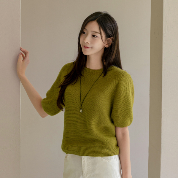 Holgament Wool Short-sleeve Round Knitwear