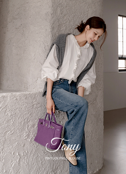 Tony Pintuck Frill Blouse Korea