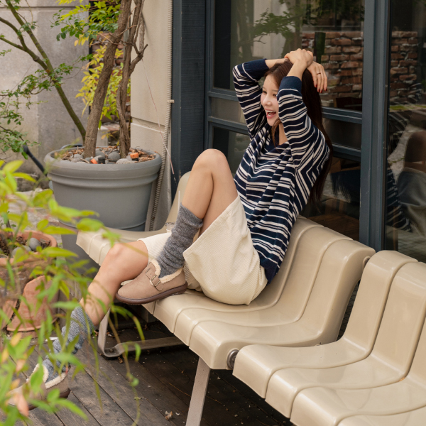 Have Stripe Collar Knitwear