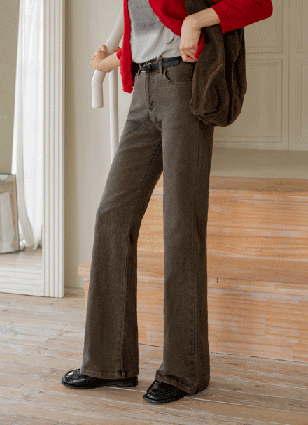 Dying Banding Span Boot cut Pants Korea