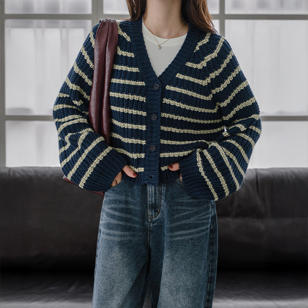 Melly Stripe Knitwear Cardigan