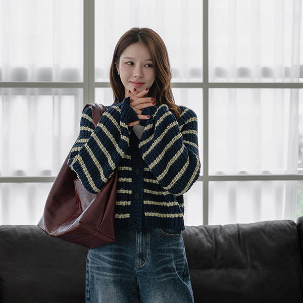 Melly Stripe Knitwear Cardigan