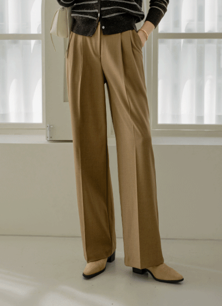 May Two Pintuck Wide Slacks Korea
