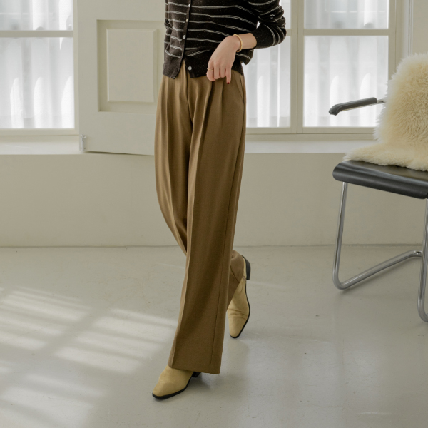 May Two Pintuck Wide Slacks