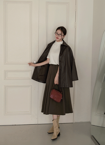 포민 Flare Long Skirt Korea