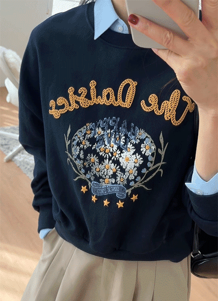 데이 Flower sweatshirt Korea