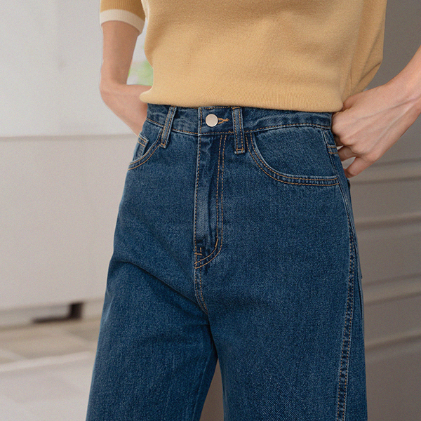 Delhi Wide Incision Denim Pants